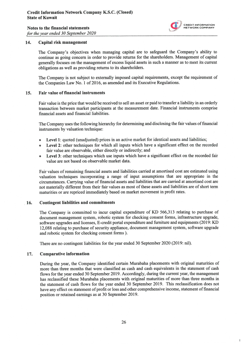 Notes of financial statements-19